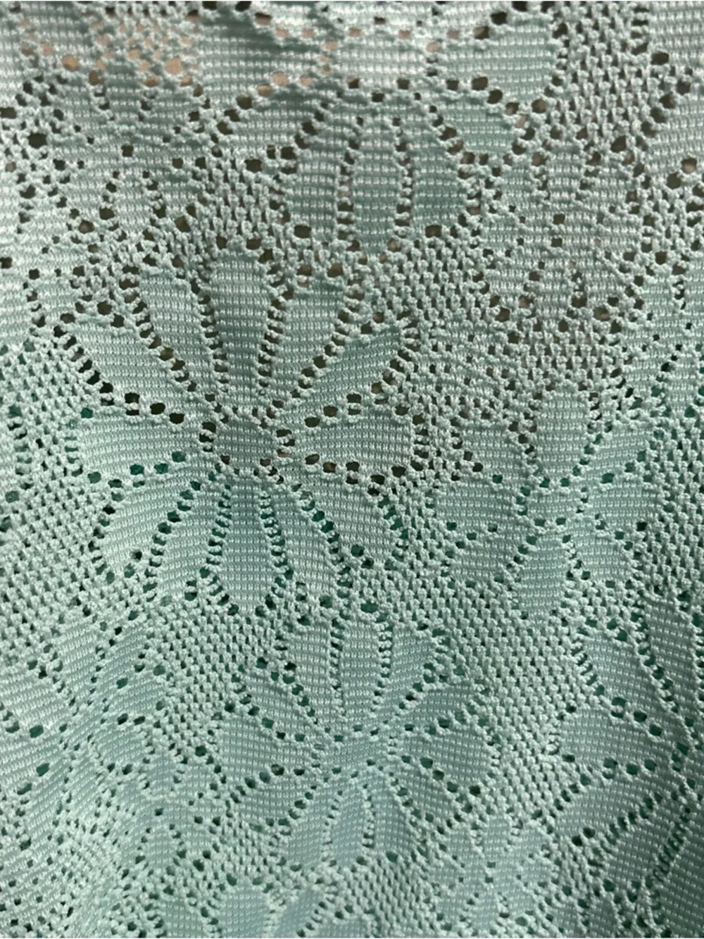 Justice Girls Lace Tank Top Aqua Blue Sleeveless Cutout Back Size M 10